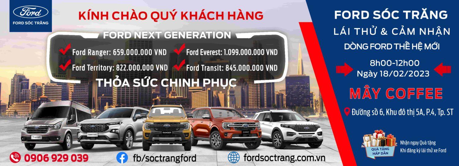 LÁI THỬ VÀ TRẢI NGHIỆM XE FORD THẾ HỆ MỚI TẠI SÓC TRĂNG